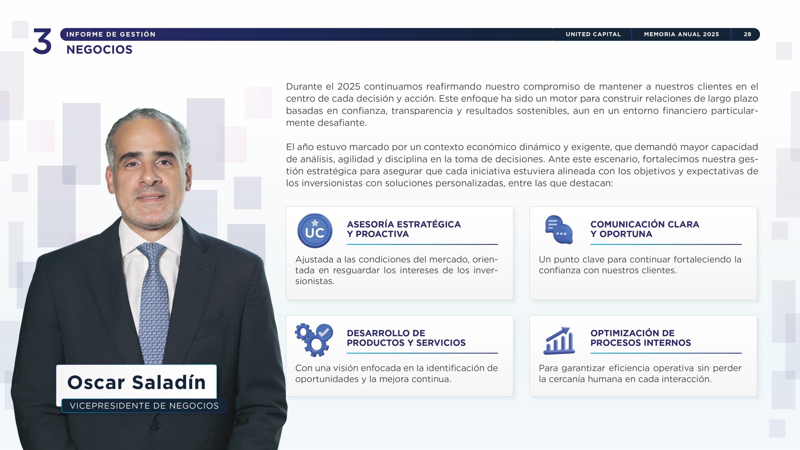 MENSAJE VICEPRESIDENTE DE NEGOCIOS